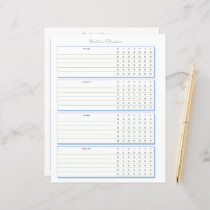 Wekelijkse planningspagina voor routinetracker