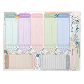 Wekelijkse platenventilatorvlinder Multicolkleurig Notitieblok (Voorkant)