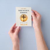 Wekelijkse preek zondagsdienst aankondigingen kerk flyer (Hand)