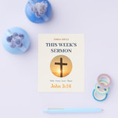 Wekelijkse preek zondagsdienst aankondigingen kerk flyer (Enkel)
