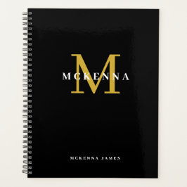 Wekelijkse Professionele Maandelijkse Zwart Goud Z Planner
