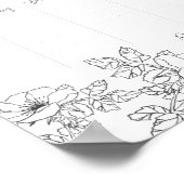 Wekelijkse schetsbloemen en bladeren van de Planne Poster (Hoek)