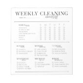 Wekelijkse schoonmaak checklist (Shabbos versie) Notitieblok (Voorkant)