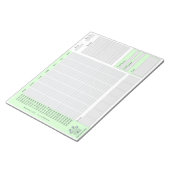 Wekelijkse schoonmaak planner | onkostenvolgster notitieblok (Schuin)