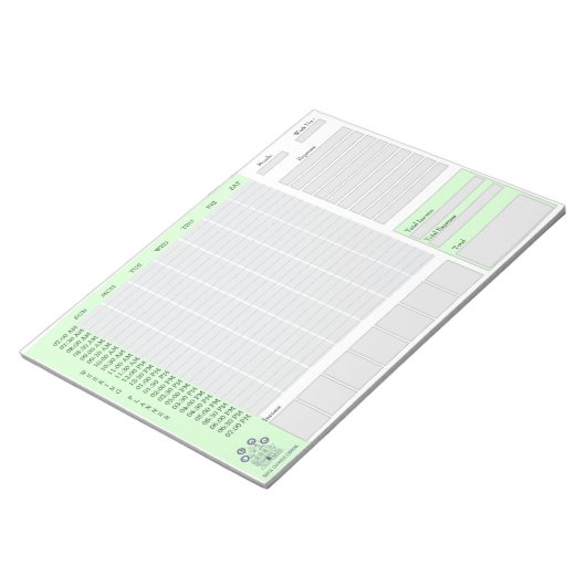 Wekelijkse schoonmaak planner | onkostenvolgster notitieblok (Schuin)