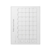  wekelijkse social media content planner notitieblok (Linkerzijde)