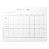  wekelijkse social media content planner notitieblok (Voorkant)