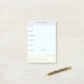 Wekelijkse Sticky Planner Post-it Notes (Op bureau)