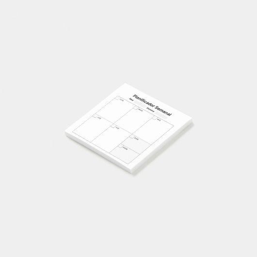 Wekelijkse studieplanner (in het Spaans) Post-it® Notes (Schuin)