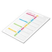 Wekelijkse takenlijst Aangepaste notitieblok (Schuin)