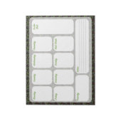 Wekelijkse takenlijst planner notitieblok (Linkerzijde)