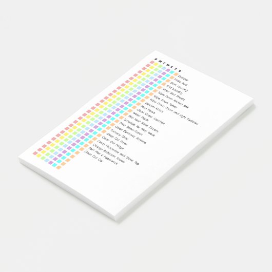 Wekelijkse takenlijst post-it® notes (Schuin)