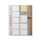 Wekelijkse takenlijstplanner notitieblok (Linkerzijde)