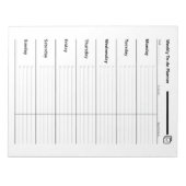 wekelijkse to-do planner notitieblok (Voorkant)