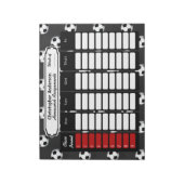 Wekelijkse toewijzing voetbal Notitieblok thuiswer (Linkerzijde)