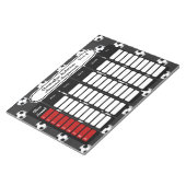 Wekelijkse toewijzing voetbal Notitieblok thuiswer (Schuin)
