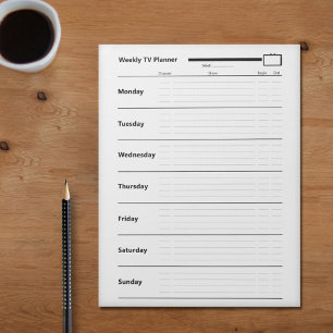 Wekelijkse tv-planner notitieblok