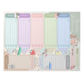 Wekelijkse verkuttenkat Kitten Multicolf Notitieblok (Voorkant)