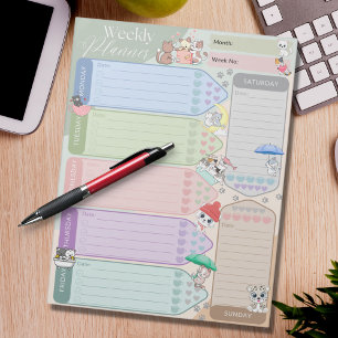 Wekelijkse verkuttenkat Kitten Multicolf Notitieblok