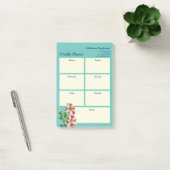 Wekelijkse Waterverf roze en witte holte Post-it® Notes (Kantoor)