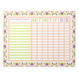 Wekelijkse weekrooster voor tuinbouw notitieblok