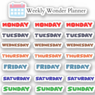 Wekelijkse Wonder Planner Sticker
