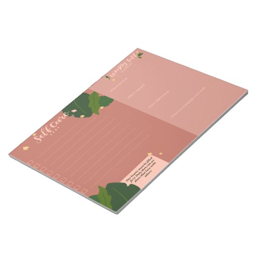 Wekelijkse zelfzorg notitieblok (Schuin)