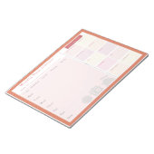 Wekelijkse zomerlijn met gemiddelde planner notitieblok (Schuin)