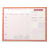 Wekelijkse zomerlijn met gemiddelde planner notitieblok (Voorkant)