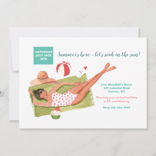 Weken in de zon kaart (Voorkant)