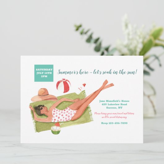 Weken in de zon kaart (Staand voorkant)