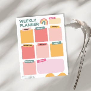 weken todo-lijst Minimalistische planner organizer Notitieblok