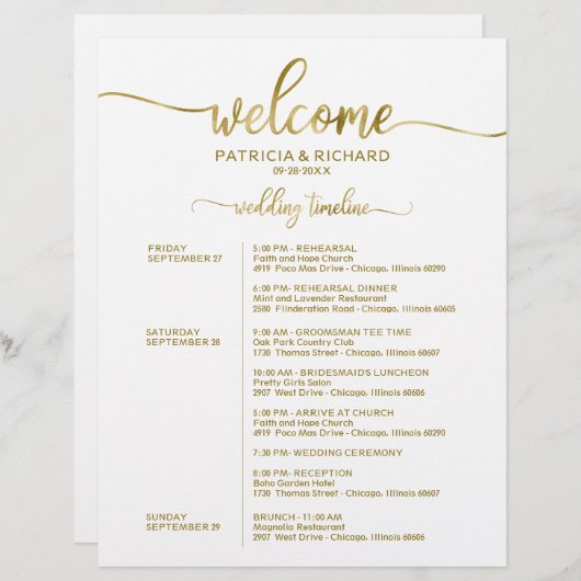 Wekend-verbinding eenvoudige grafische tijdlijn vo