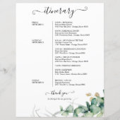 Wekend Wedding Itinerary Greenery EucalyptuS (Achterkant)