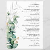 Wekend Wedding Itinerary Greenery EucalyptuS (Voorkant)