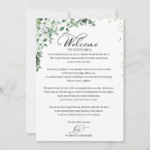 Wekendbruiloft reisroute voor gasten Greenery Kaart (Voorkant)