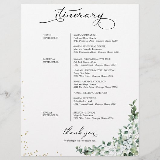 Wekendbruiloft voor gasten (Achterkant)