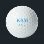 Wekenddatum huwelijk golfballen<br><div class="desc">Een eenvoudig, modern ontwerp voor een koppel initiaal en hun speciale datum. Het is geweldig om het evenement te gedenken. Gelieve te DM als u om het even welke verzoeken van de kleurenverandering hebt. Zij zijn ook volledig klantgericht als u andere opties onder de verpersoonlijkingsingangen selecteert. Bedankt om mijn Zazzle...</div>