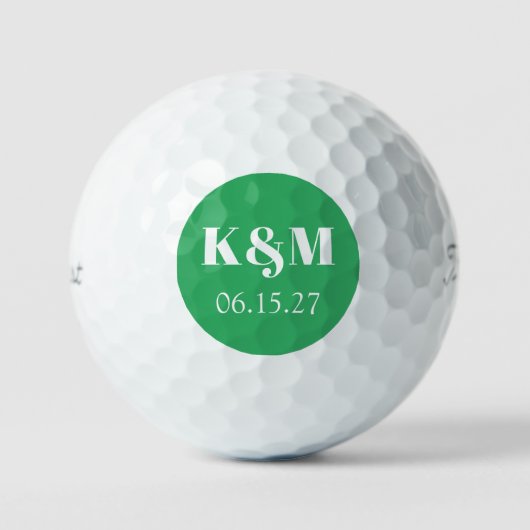 Wekenddatum huwelijk om Golf Balls te onthouden Golfballen (Voorkant)