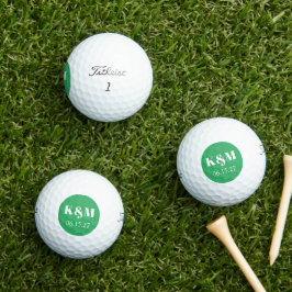 Wekenddatum huwelijk om Golf Balls te onthouden Golfballen