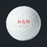 Wekenddatum huwelijk om Golf Balls te onthouden Golfballen<br><div class="desc">Een eenvoudig, modern ontwerp voor een koppel initiaal en hun speciale datum. Het is geweldig om het evenement te gedenken. Gelieve te DM als u om het even welke verzoeken van de kleurenverandering hebt. Zij zijn ook volledig klantgericht als u andere opties onder de verpersoonlijkingsingangen selecteert. Bedankt om mijn Zazzle...</div>
