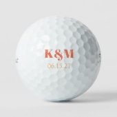 Wekenddatum huwelijk om Golf Balls te onthouden Golfballen (Voorkant)