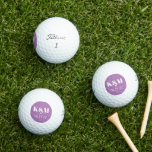 Wekenddatum huwelijk om Golf Balls te onthouden Golfballen<br><div class="desc">Een eenvoudig,  modern ontwerp voor een koppel initiaal en hun speciale datum. Het is geweldig om het evenement te gedenken.</div>