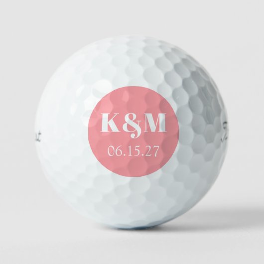 Wekenddatum huwelijk om Golf Balls te onthouden Golfballen (Voorkant)