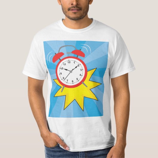 Wekker afgaand t-shirt (Voorkant)