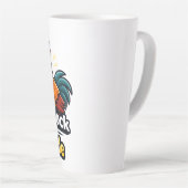 Wekker met karakter, roaster citaat. latte mok (Rechterhoek)