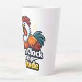 Wekker met karakter, roaster citaat. latte mok (Voorkant)