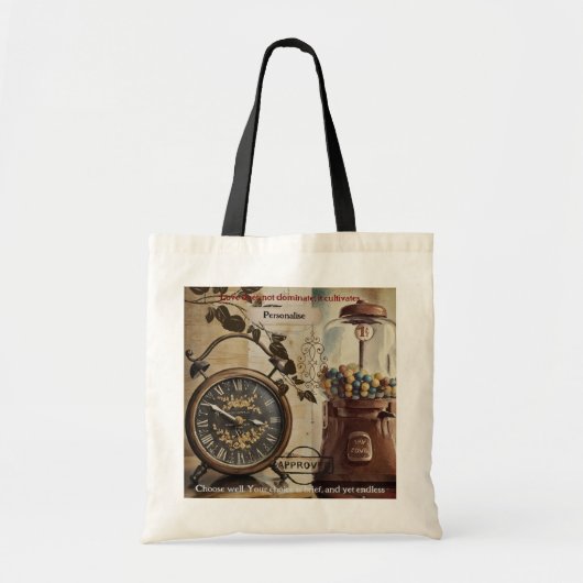  wekker Sweet Vending Machine quotes Tote Bag (Voorkant)