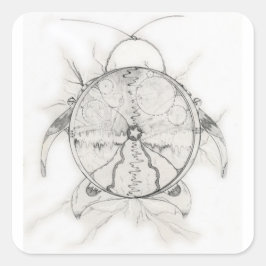 Wekker Tijdmachine Vierkante Sticker