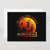 Wekker zingerammen op een donkere woestijn briefkaart (Voorkant / Achterkant)